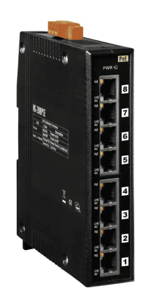 NS-208PSE CR - Switch Ethernet Industrial Poe não Gerenciável, 8 10/100Base-T(X) 802.3Af