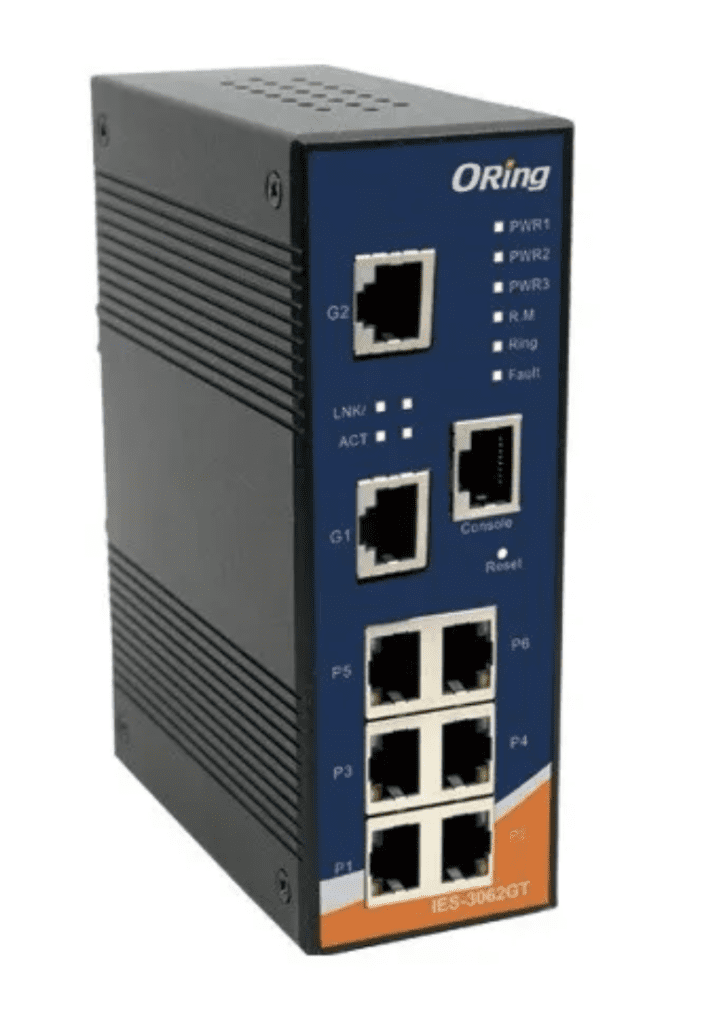 IES-3062GT - Switch Ethernet Industrial Gerenciável 8 Portas — Gigabite