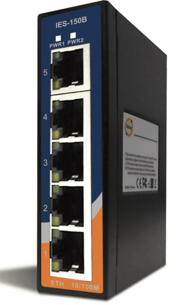 IES-150B Switch Ethernet Não Gerenciável 5 Portas Compacto e Rápido Oring